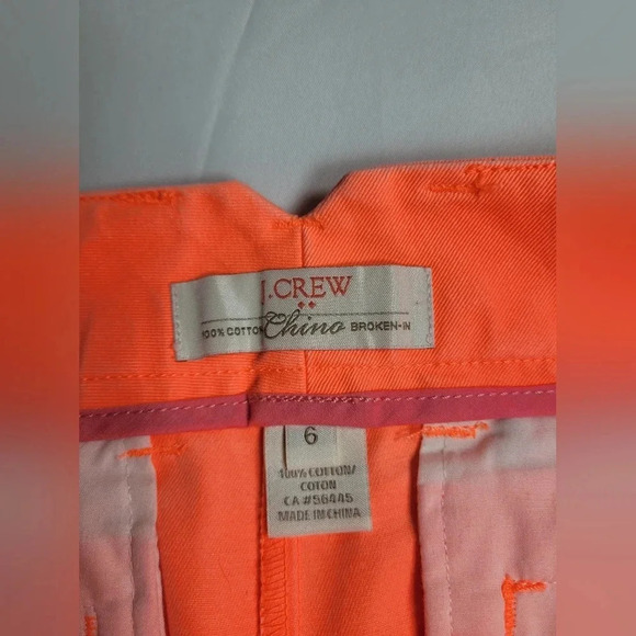 J. Crew Novelty Print Sail Boat Chino Broken-In Cotton Shorts sz 6 - Picture 4 of 7